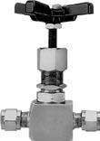 2200 Series How to Order: Standard Valves 2200 Series: Globe Pattern Blunt vee-point stem tip END CONNECTIONS ORDER BY PART NUMBER ORIFICE INLET OUTLET 316 STAINLESS STEEL (INCHES) Cv ¼ Gyrolok ¼