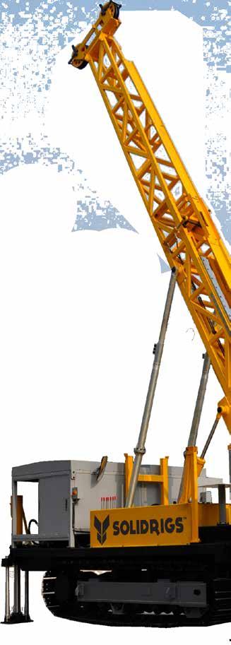 Overview Robust and reliable mast: Fully welded lattice frame mast with cross braces: Heavy duty mast design Stronger than conventional C section type masts Capable of drilling angle holes between
