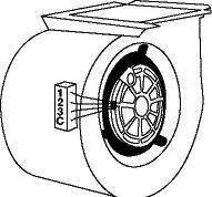 Izbira hitrosti Slika 48: Ventilator z direktnim pogonom Pokrov Puhalo Puhalo mora biti v