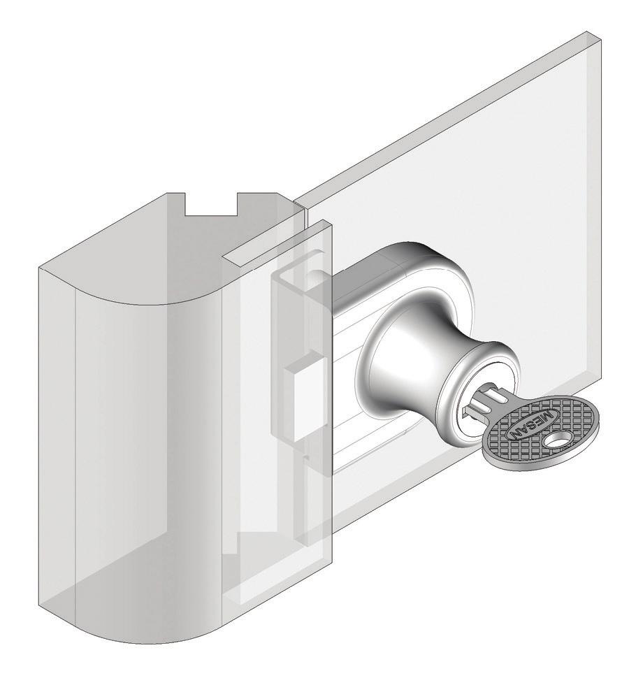 GLASS LOCKS 021 GLASS-DOOR LOCK H: Glass Thickness min : 4 mm max: 7 mm Glass cabinets, show cases BODY: Chrome plated Glass Profile 021
