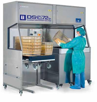 1/High Protection from Exposure to Allergens The DS72 is designed to manage and control the levels of contamination generated during the dumping of big rodent cage bedding and animal waste, providing