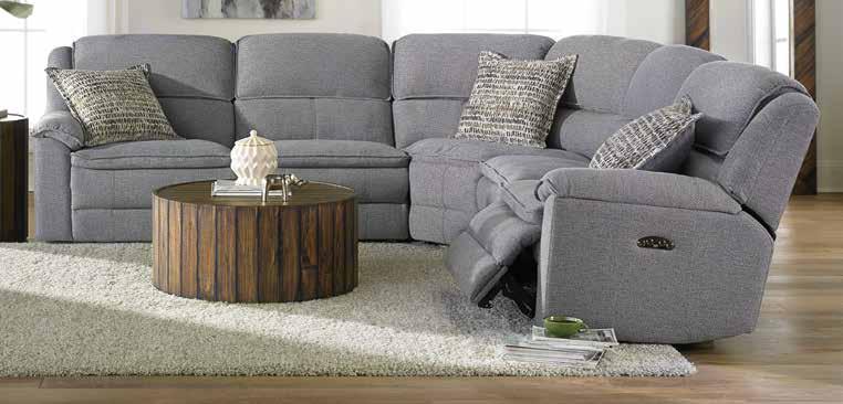 sectional a crowd-pleaser. Features three power recliners with power headrest and full-leg chaise for head-to-toe comfort. EXTRA 500 OFF NEW!