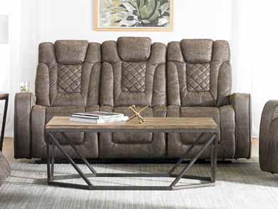 POWER RECLINING SOFA WITH POWER & 899 MARKET 1699 Quilted design cradles your back as power recliners and power headrests