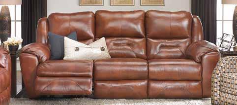 & LEATHERS 1299 MARKET 2499 POWER RECLINING SOFA WITH POWER HEADREST Thick, double boxed seat cushions make this the best