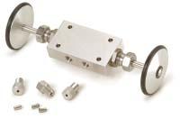 26403 Dual-Stem Three-Way Valve for HPLC, 1 /16 Fittings, 1/4-28, Stainless Steel, Includes Nuts and Ferrules ea.