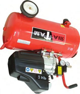 DRIVE 50 LITRE SINGLE STAGE HOBBY COMPRESSOR Single cylinder, single stage compressor Lubricated   motor with manual reset