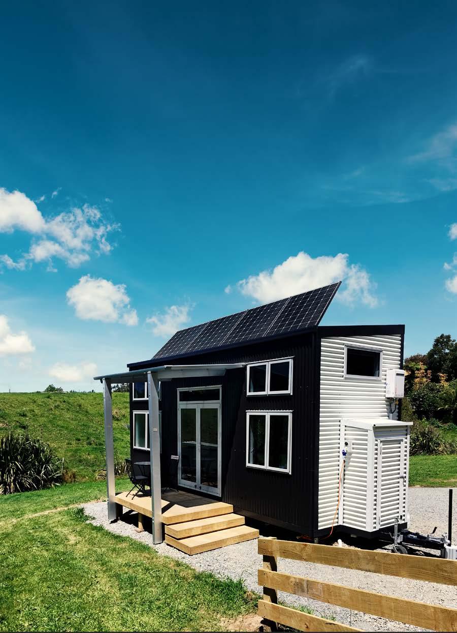 Just park and plug in to the sun A solar power system on the roof of your transportable home gives you the ability to park it anywhere (just not in a shady spot), and have instant electricty without