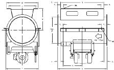 DIMENSIONS Dimensions should not be used for construction unless certified. See page for available mounting positions. Note motor size capability on page 14. Tolerance: ± 1.