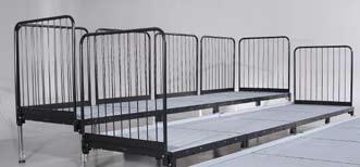 Multiple units are available for platform heights from 12 to 80. The units, with detachable handrails, fold flat for storage and ease in shipment.