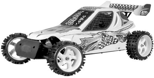 1/6 GAS-POWERED 2WD BUGGY ASSEMBLY AND OPERATING INSTRUCTIONS Features of Your New XTM Racing 1/6 Gas-Powered 2WD Buggy: Incredible 1/6 Scale Size!