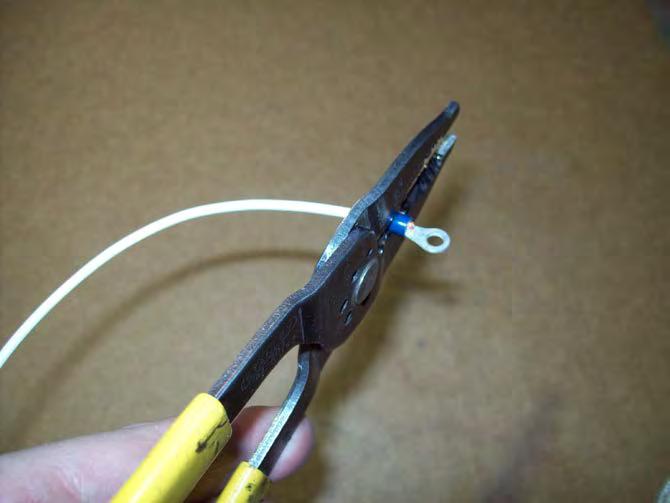 Cut the white ground wire to 24