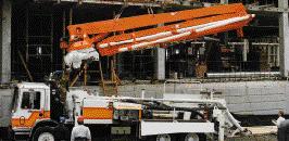 The benefits of Schwing Detachable Placing Booms are many; concrete placement speed is increased as much as 50 percent over the tower crane and bucket method.