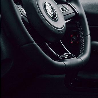 The leather-bound steering wheel looks a treat and is