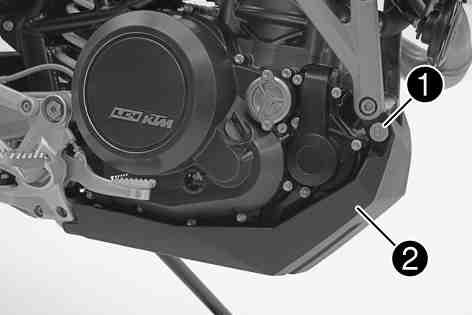 Use the KTM diagnostics tool to set the motor drive to the basic position. Loosen counter nut.