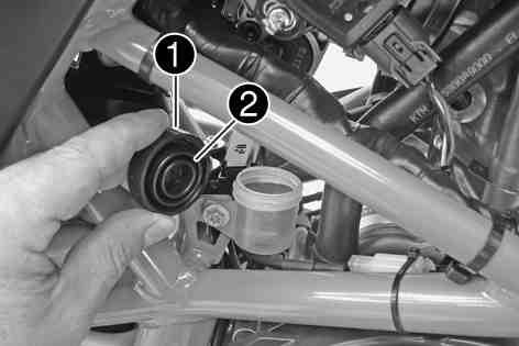 BRAKES 103 Never use DOT 5 brake fluid! It is silicone-based and purple in color. Oil seals and brake lines are not designed for DOT 5 brake fluid.