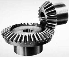 8//0 Gear types evel gear The tooth axis is apart of cone about the gear axis.