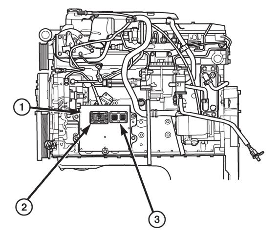 Section 5 Banks Brake Wiring Harness Installation 1. Locate the engine control module (ECM) on the driver s side of the engine (Figure 14). Remove the ECM s 50 pin connector with a 4mm hex wrench. 2.