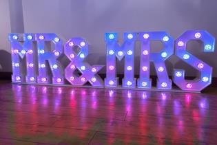 controller 3ft DMX Colour Controllable MR&MRS LETTERS Made in 2 sections and