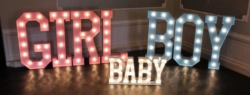 Come with 2 fast feet / 1 remote / 1 power adaptor PER LETTER Illuminated COLOURED Christening BOY / GIRL Letters In the same style as our CLASSIC