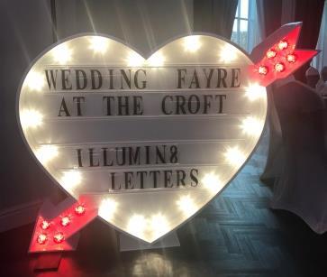 Illuminated Eros Heart Message Board 60v LED Osram SMD lamps in a clear & red carnival style cabochon cap. Fitted with IEC 240v power in & power out socket on the back.