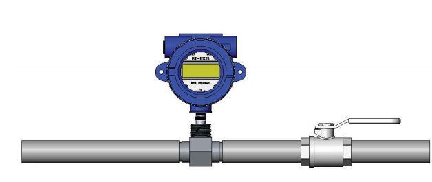 For optimum flow meter performance a minimum length of upstream and downstream piping is required.