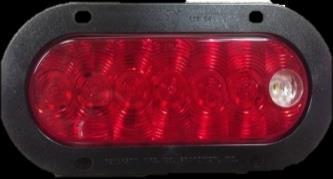 LED RED OBLONG S/T/T LIGHT LI14450 10 DIO.