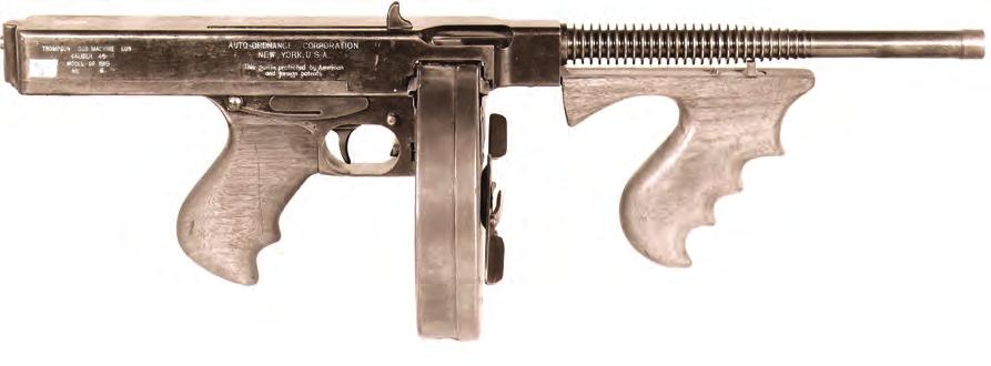Early experiments with the Model of 1919 families included (left to right) serial number 3 with a bayonet attachment, another Model of 1919 with Warner Swasey sniper scope attached, and serial number