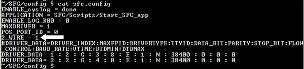 2_WIRE = 1 sfc.config: At the CMD $ prompt CMD cat sfc.