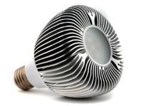 ) for 40ºbeam, 100º flood, or with BR cover Dimmable with magnetic dimmers Medium Screw Base for retrofit of existing BR30 or PAR30 fixtures Operates at 120V Die Cast Aluminum Heat Sync housing UL