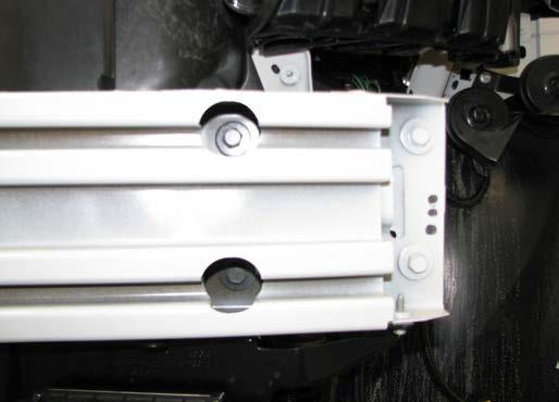of the frame rail, across the bottom flush with the front of the frame and remove the whole piece.