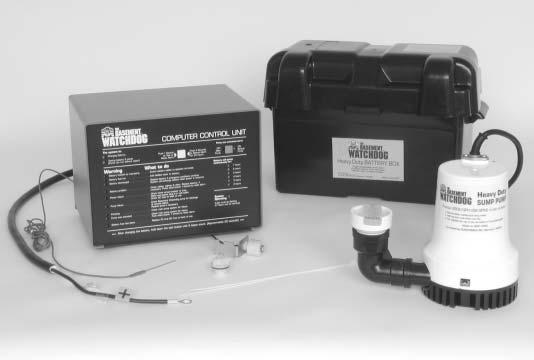 Introduction The Basement Watchdog Computer Controlled A/C-D/C Sump Pump is strong enough to be used as your main and only pump, but we recommend using it as an emergency battery backup system to