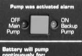 If you are using it as a MAIN pump, push the blue button for 1 second to turn OFF the Pump was activated alarm, or the control unit will sound an alarm every time the pump goes on.
