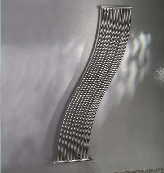 CHARM An elegantly cascading radiator that can be installed left or right handed. Mild steel version suitable for closed heating systems and with a 15 year guarantee.
