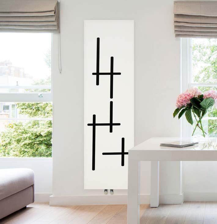 EXPRESSION A designer radiator with an intriguing motif to add style to your room.