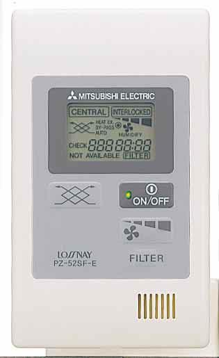 Control Switch (PZ-52SF-E) 7 48 2 8 Unit: mm Source power requirement Interface condition for transmission line Number of M-NET controlled Lossnay unit controlled by PZ-52SF-E Environmental condition
