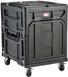 design uses the top cover as a pedestal when attached to the wheeled base Model # Top Vertical Front 1SKB19-R1406
