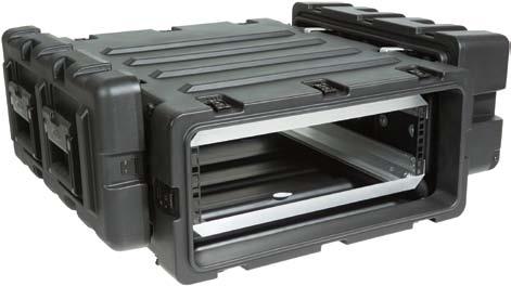 3RS SERIES 24 STATIC SHOCK RACKS When maximum shock isolation is needed but a sliding frame is not, this fixed rack case gives our best performance with the smallest exterior dimension foot print for