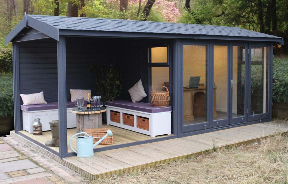 The Malvern Collection design and make a wide collection of buildings, from the humble shed right through to fully lined, insulated and double glazed garden rooms and offices designed for all year