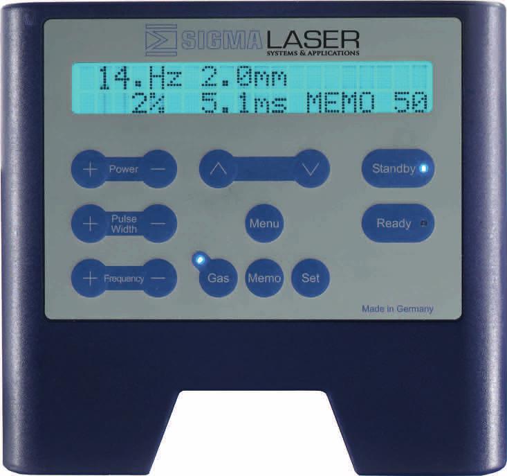 Special features Everything in view - and under control The detachable display with its magnetic holders simplifies the operation of the system and the control of the laser parameters.