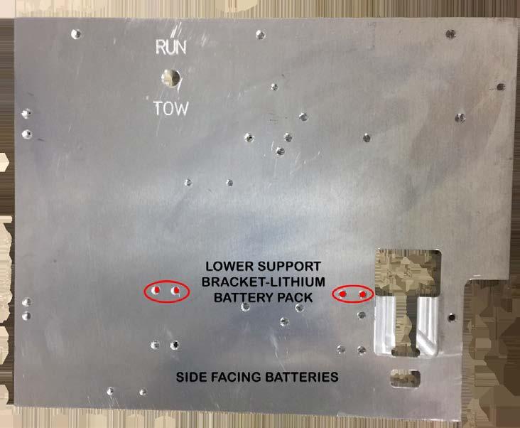 For reference of installing the lower support brackets on the