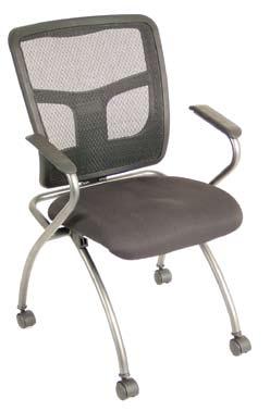 CoolMesh CoolMesh Synchro High Back Stocked in Black Mesh with Black, Latte or Basil Fabric Seat. Model No. 7701 with black nylon base (shown) List $458 Model No.