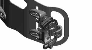 Position the clamp over the appropriate (left/right) wheelchair cane, pull the two halves of the clamp together around the tubing.