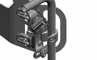 A B Move clamp to opposite side of back. Remove the two clamp screws and two slot nuts from the mounting bracket and set aside. C Flip clamp upside down.