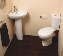s Prima Corner Cloakroom Suite Cloakroom Basin H 180mm W 505mm D 425mm WC Pan & Cistern H 798mm W 410mm D 650mm 230.