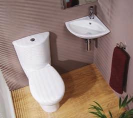 Micro Corner Cloakroom Suite Cloakroom Basin H 180mm W 505mm D 425mm WC Pan & Cistern H 770mm W 400mm D 610mm 269.