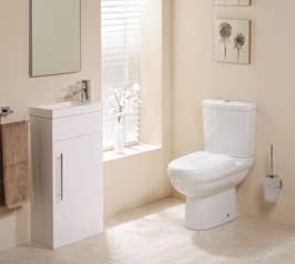 Modena Cloakroom Pack Vanity unit also available in walnut Aspen Vanity Unit H 830mm W 410mm D 227mm WC Pan & Cistern H 835mm W 370mm D 650mm 380.