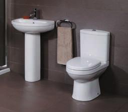 00 8718 Impressions Semi Pedestal Impressions Full Pedestal Basin available with 1 or 2 tap holes Basin & Pedestal H 845mm W 550mm D 435mm WC Pan & Cistern H 780mm W 350mm D 600mm 8698 8697 365.