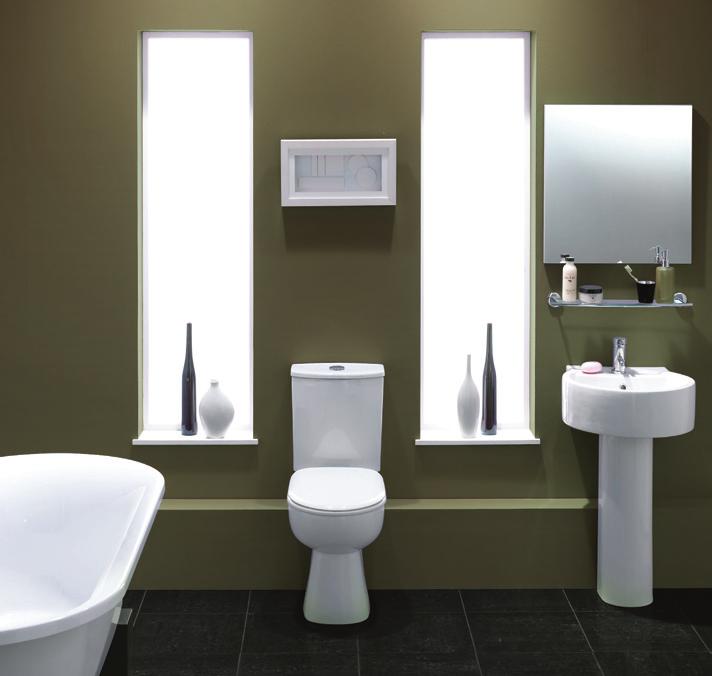 3 Impala Impala suite Featuring the Impala close coupled suite with the Impala 500mm wall basin and pedestal The