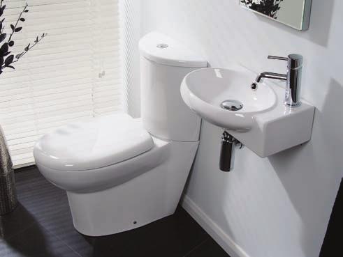 BATHROOM SUITES - Cloakroom This range offers modern designs with short projection basins making them ideal for smaller rooms whilst