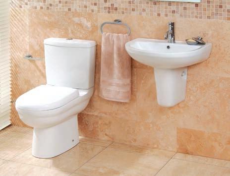 BATHROOM SUITES - Modern On All Our Ceramic Toilets & Basins *See p192 for full Terms & Conditions This modern suite has a